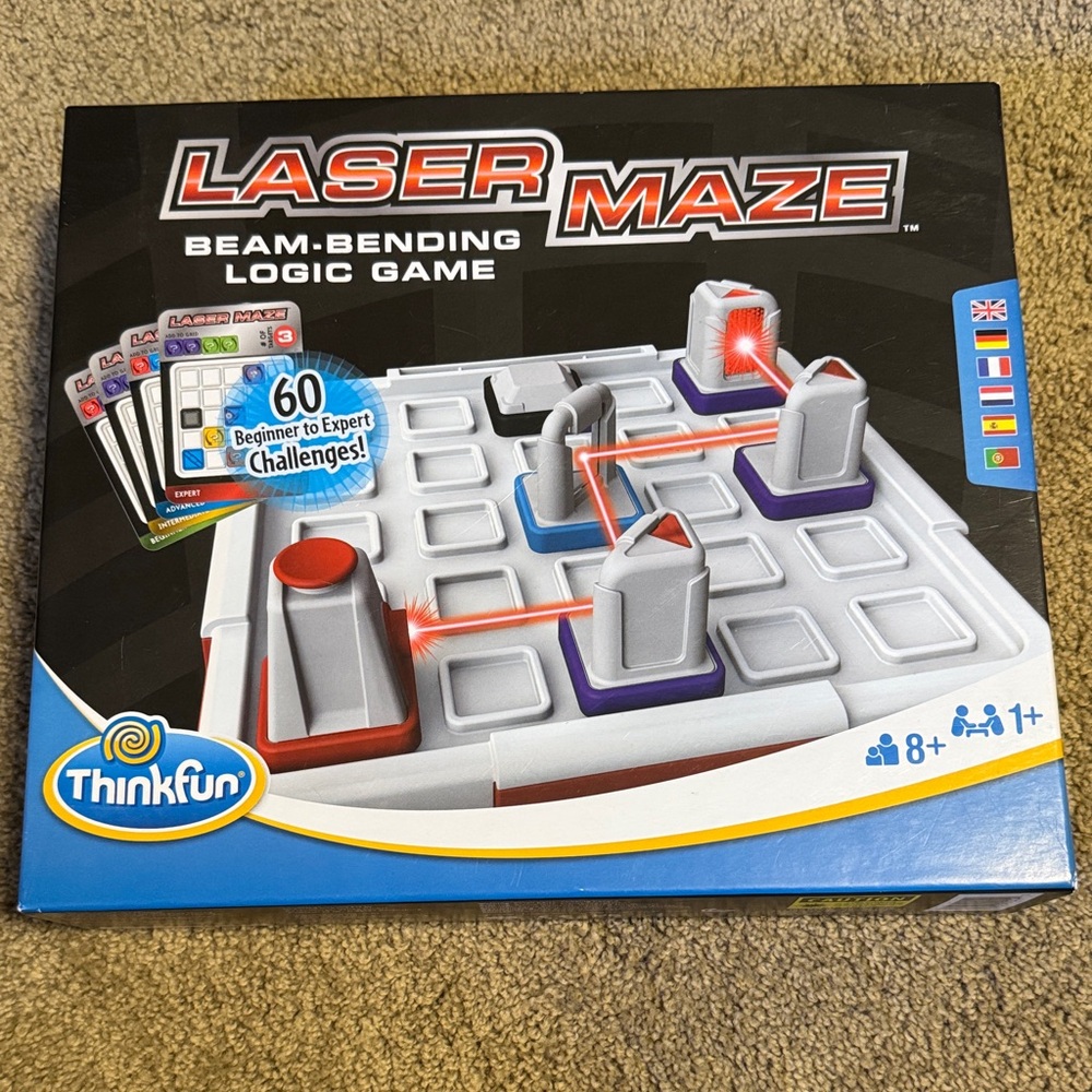 Think! Laser Maze Logic Game - Red, Gray, Blue
